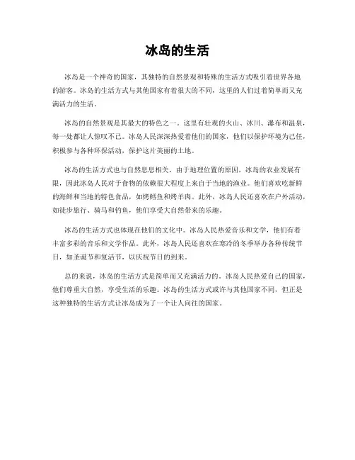 冰岛的生活