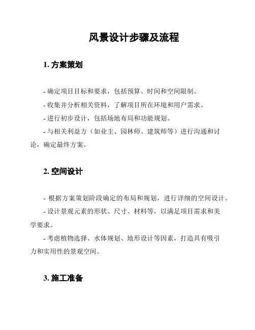 风景设计步骤及流程