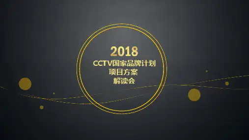 2018年CCTV国家品牌计划项目书(草案-PPT)