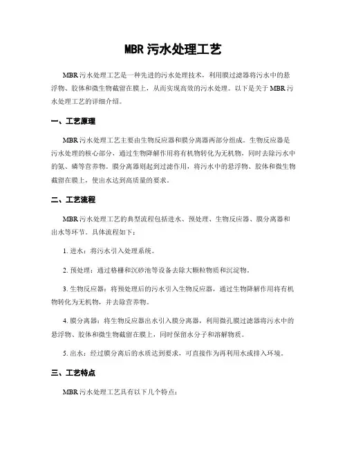 MBR污水处理工艺
