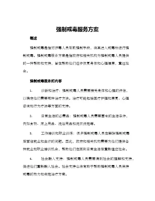 强制戒毒服务方案
