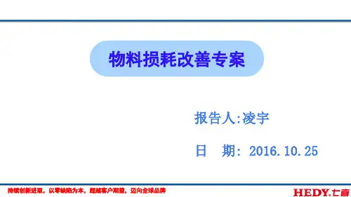 物料损耗改善专案PPT课件