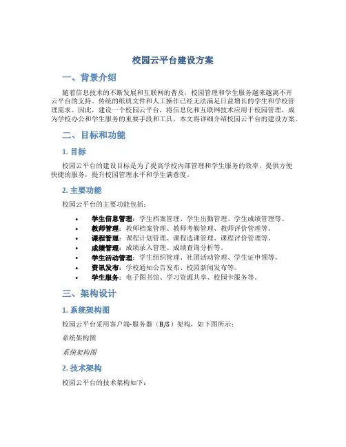 校园云平台建设方案