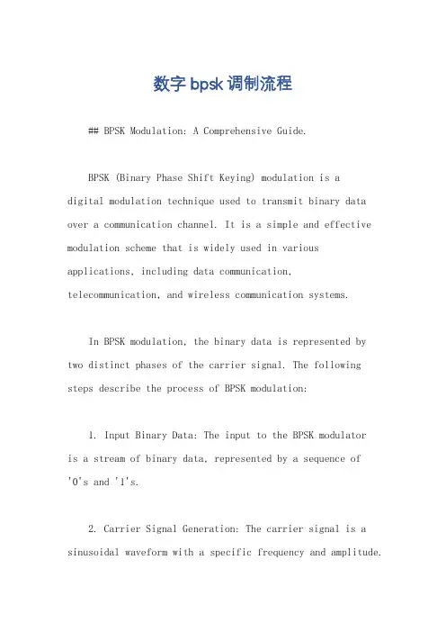 数字bpsk调制流程