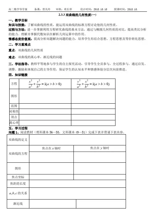 双曲线的几何性质1