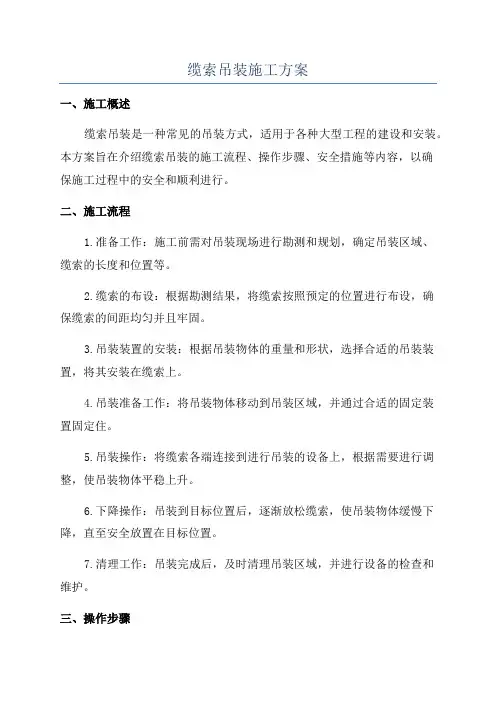 缆索吊装施工方案