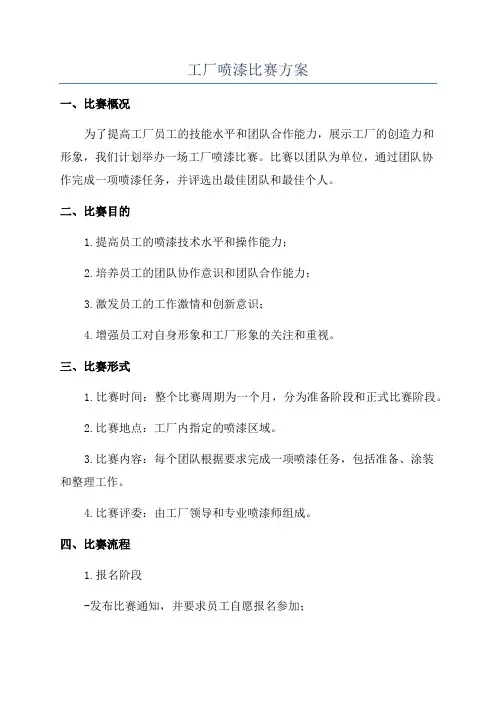 工厂喷漆比赛方案