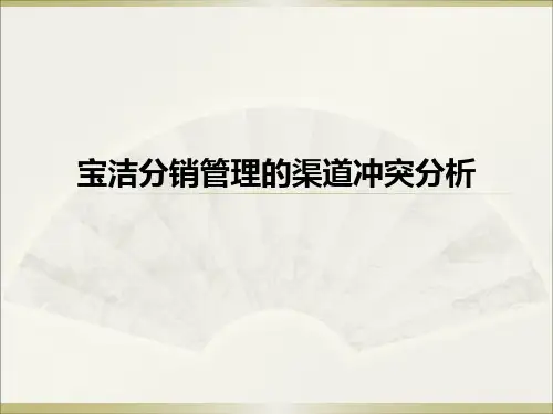 宝洁分销管理的渠道冲突分析