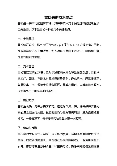 雪松养护技术要点