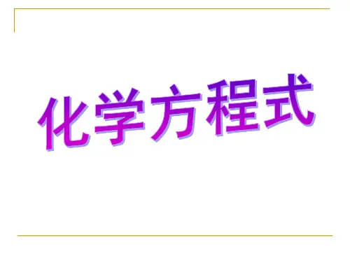新浙教版八下科学化学方程式