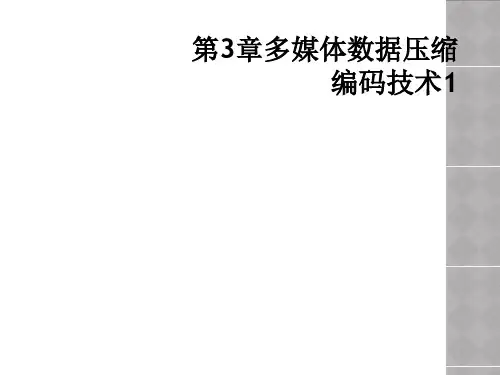 第3章多媒体数据压缩编码技术1