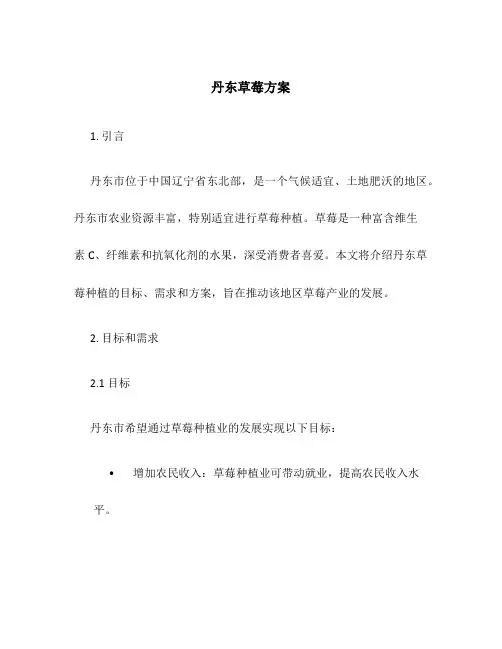 丹东草莓方案