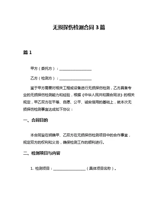 无损探伤检测合同3篇