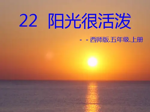 五年级上册语文课件-6.22 阳光很活泼｜西师大版 (共28张PPT)