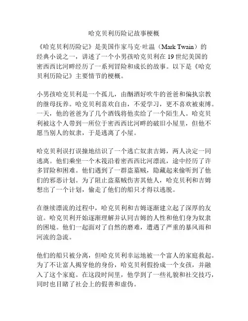 哈克贝利历险记故事梗概