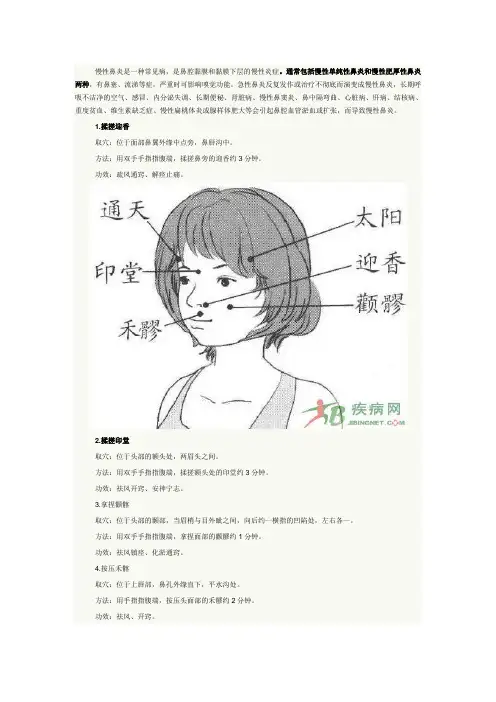 慢性鼻炎的按摩学位(图、文)