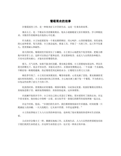 葡萄果农的故事