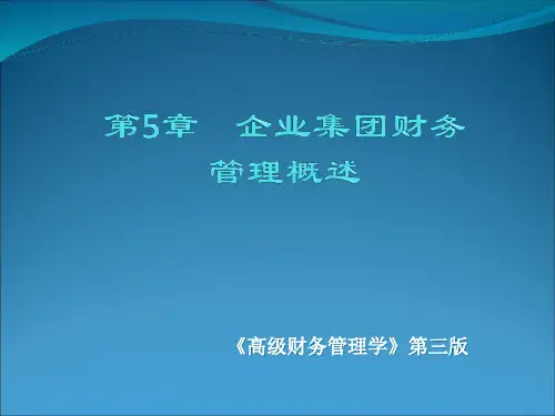 企业集团财务管理概述(PPT 45页)