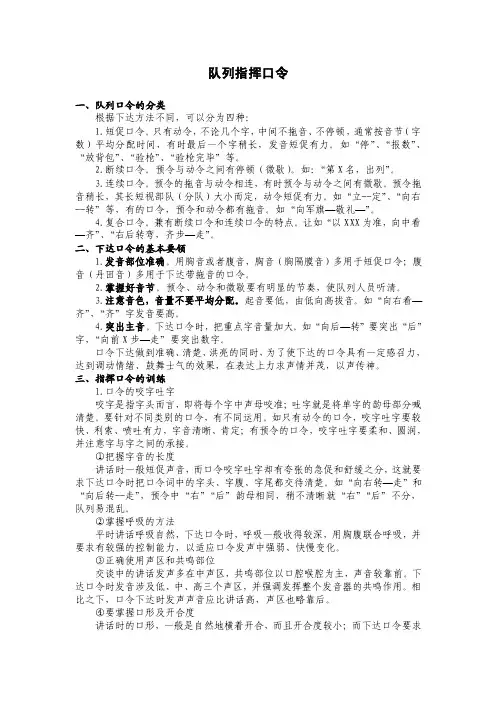 队列口令分类