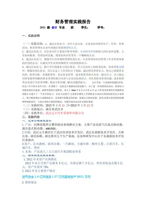 会计、财务管理专业实践教学模板(12-4) 2