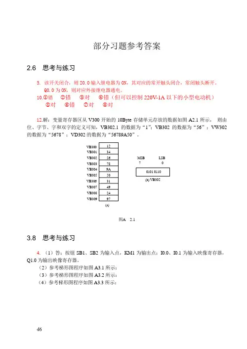 西门子S7-200PLC应用教程---部分习题参考答案及代码 - 