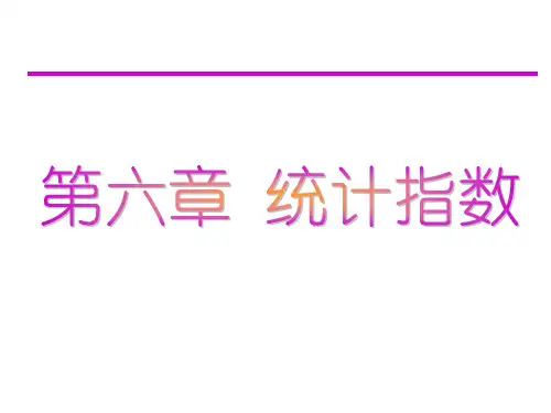 第六章统计指数讲诉