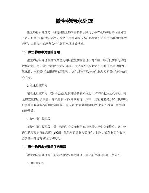微生物污水处理