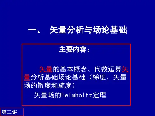 1.6 矢量场的HELMHOLTZ定理