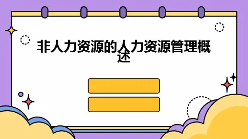 非人力资源的人力资源管理概述