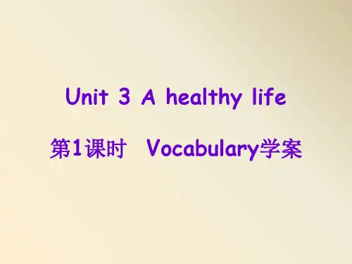 新课标人教版选修六Book6 Unit3 Vocabulary