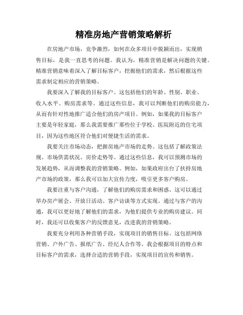 精准房地产营销策略解析