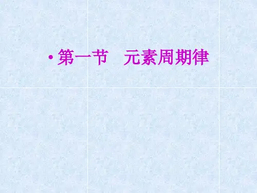 元素周期律 ppt课件