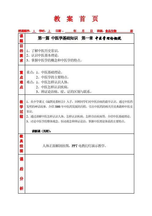 (完整word版)中医药基础
