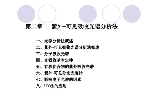 紫外可见吸收光谱法分析