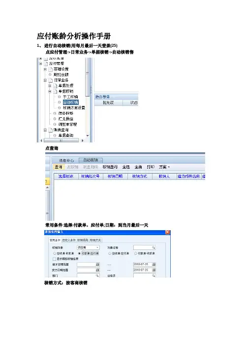 应付账龄分析