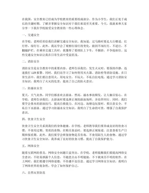 小学安全教育随笔记录