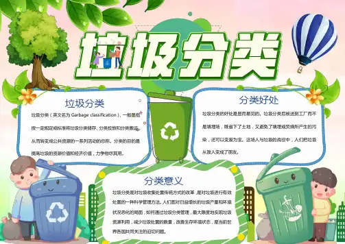 垃圾分类意义小报手抄报WORD模板(推荐)