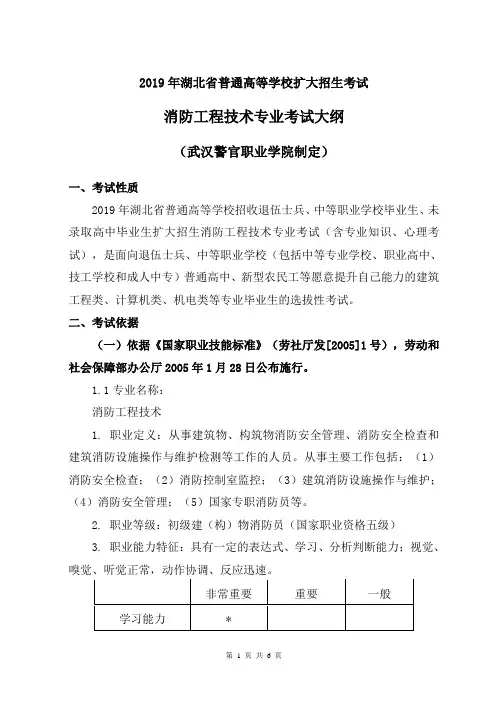 2019年湖北省普通高等学校扩大招生考试