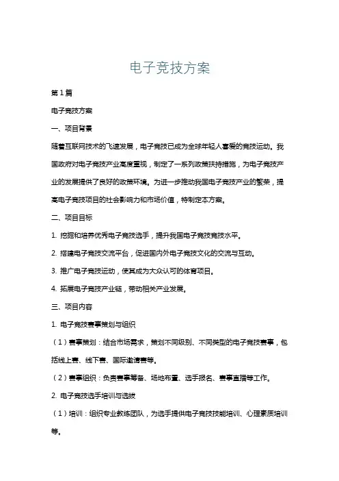 电子竞技方案