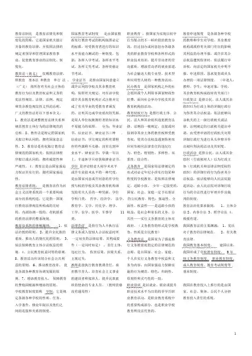 高师岗前培训法规概论1-缩印精华版