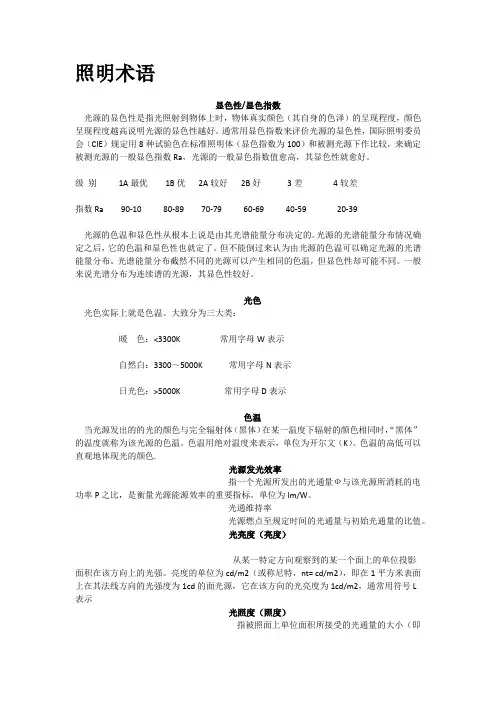 照明标准