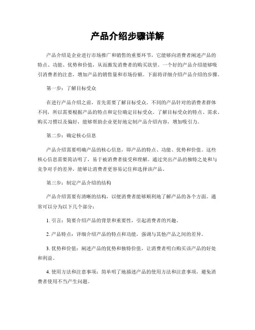 产品介绍步骤详解