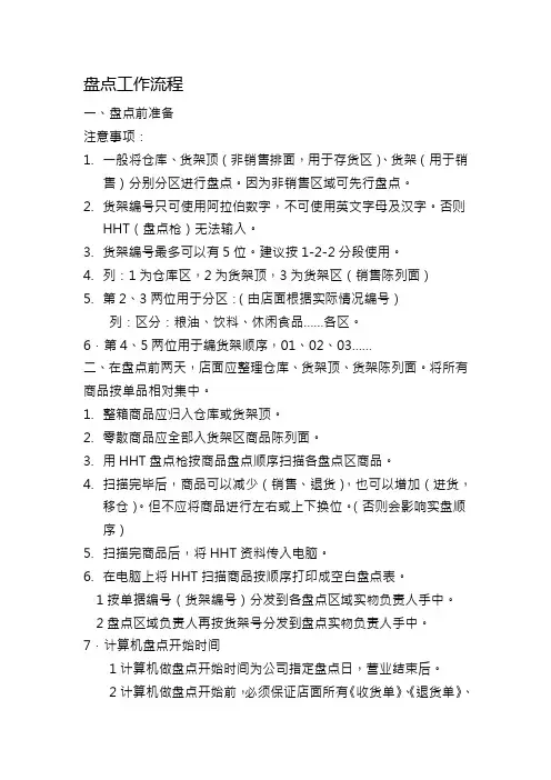 盘点工作流程