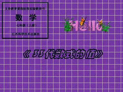 《代数式的值》课件1(24张PPT)(苏科版七年级上)