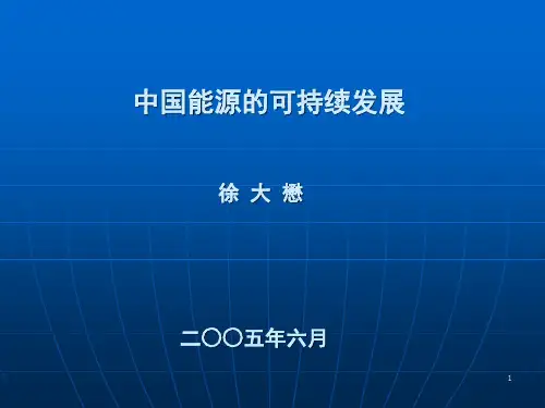 中国能源的可持续发展PPT课件