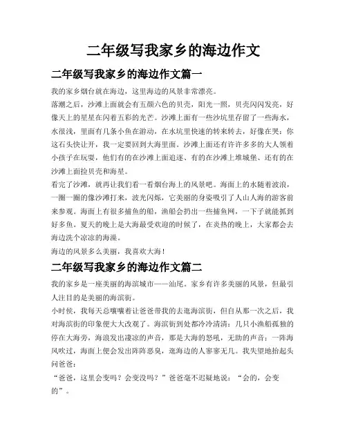 二年级写我家乡的海边作文