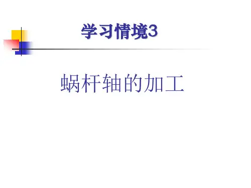 蜗杆轴加工