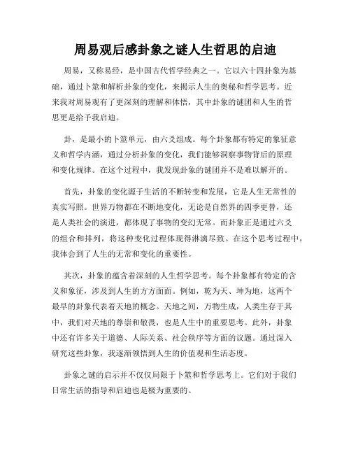 周易观后感卦象之谜人生哲思的启迪