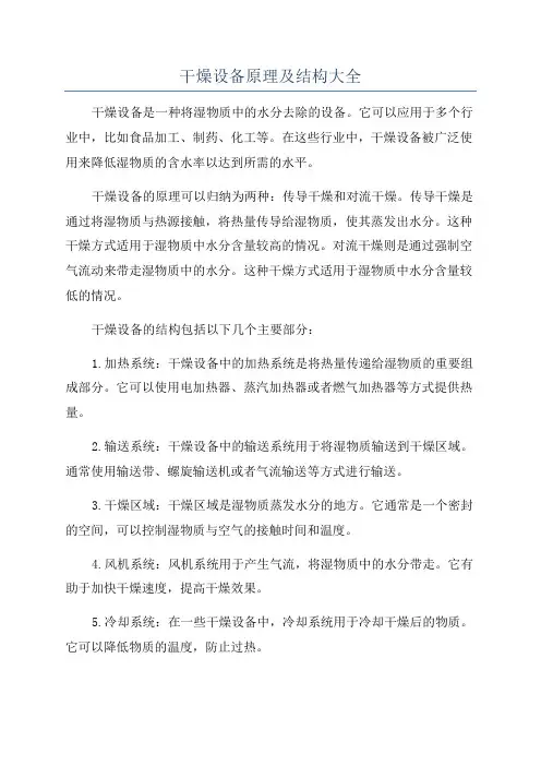 干燥设备原理及结构大全