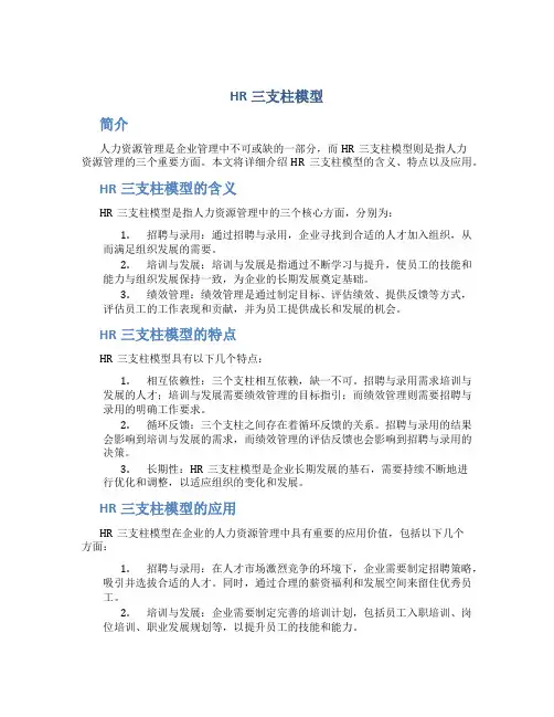 hr三支柱模型